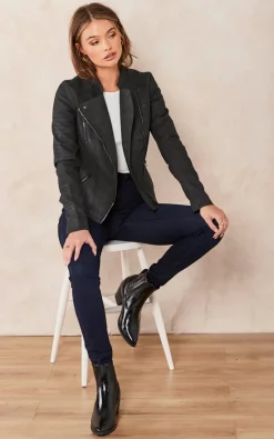 Best Sale ❤️ ONLY Black Faux Leather Biker ???? -De La Creme Fashions Shop unnamed file 2