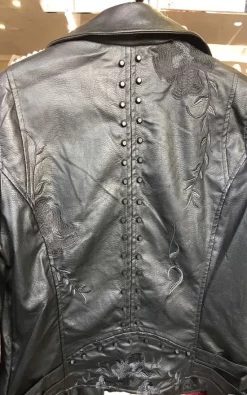 Coupon ???? LOES House Black Faux Leather Biker Jacket With Floral Embroidery ???? -De La Creme Fashions Shop unnamed file 201