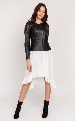 Flash Sale ✔️ Lanti Eco Leather Jacket In Black ????