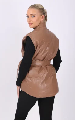 Buy ???? Pretty Moi Brown Belted Leather Gilet ???? -De La Creme Fashions Shop unnamed file 26