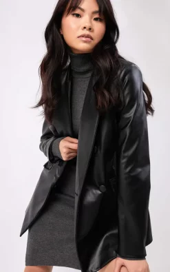 Wholesale ✨ Chekani Black Faux Leather Blazer | Rela ???? -De La Creme Fashions Shop unnamed file 293