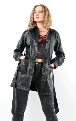 Discount ???? Boutique Store Black Belted Faux Leather Jacket ❤️ -De La Creme Fashions Shop unnamed file 297