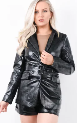 Brand new ???? Boutique Store Black Faux Leather Belted Shacket ???? -De La Creme Fashions Shop unnamed file 310