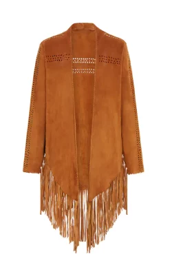 Best Pirce ???? House Of Dharma The Bardot Suede Jacket Tan ????