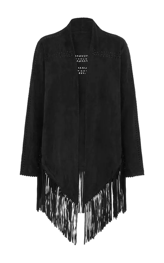 Deals ???? House Of Dharma The Bardot Suede Jacket Black ???? 3 Deals ???? House Of Dharma The Bardot Suede Jacket Black ????