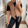 Wholesale ???? IKRUSH Coco Faux Leather Belted Gilet In Camel ✨ -De La Creme Fashions Shop unnamed file 360
