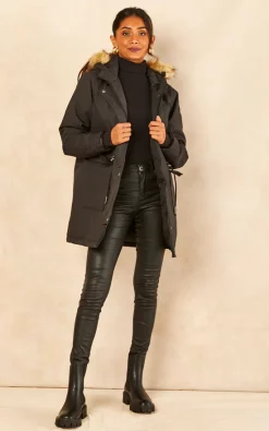 Top 10 ❤️ Noisy May Hooded Fur Parka In Black ???? -De La Creme Fashions Shop unnamed file 387
