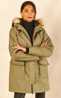 Cheap ???? Noisy May Khaki Parka ???? Coat With Fur Hood ???? -De La Creme Fashions Shop unnamed file 391