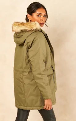 Cheap ???? Noisy May Khaki Parka ???? Coat With Fur Hood ???? -De La Creme Fashions Shop unnamed file 392