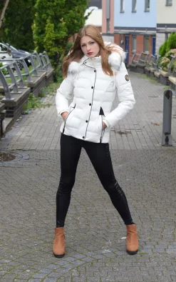 Coupon ???? Spindle Boutique Spindle ???? Womens Ladies Premium Quality Hooded Short Fur Parka Quilted Padded Puffer ???? Coat | Zip Side Pockets | Luxurious Detachable Faux Fur On Hood | Zipped Inner Pocket ????