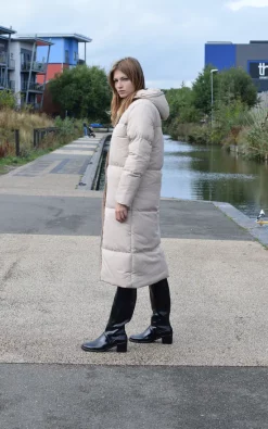 Brand new ???? Spindle Boutique ???? Womens Maxi Long Hooded Puffer Quilted Parka ???? Coat Extra Long | Ladies Full Length Winter Jacket With Hood Beige Taupe Stone Tan ???? -De La Creme Fashions Shop unnamed file 399