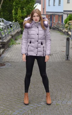 Outlet ???? Spindle Boutique Spindle ???? Womens Ladies Winter Short Fur Parka Padded Puffer ???? Coat Zip Pockets ????