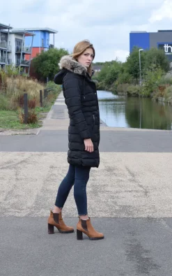 New ???? Spindle Boutique ???? Womens Long Fur Trimmed Hooded Padded Puffer Parka Ladies Winter Jacket ???? Coat Black ???? -De La Creme Fashions Shop unnamed file 407