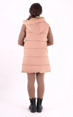 Discount ???? Pinstripe Quilted Gilet With Hood In Beige ⭐ -De La Creme Fashions Shop unnamed file 415