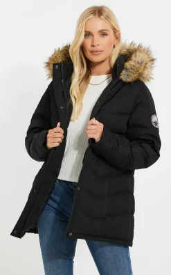 Cheap ⭐ Threadbare Faux Fur Trim Hooded Padded Parker ❤️