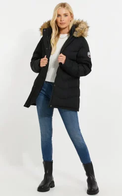 Cheap ⭐ Threadbare Faux Fur Trim Hooded Padded Parker ❤️ -De La Creme Fashions Shop unnamed file 419