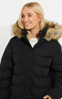 Cheap ⭐ Threadbare Faux Fur Trim Hooded Padded Parker ❤️ -De La Creme Fashions Shop unnamed file 420