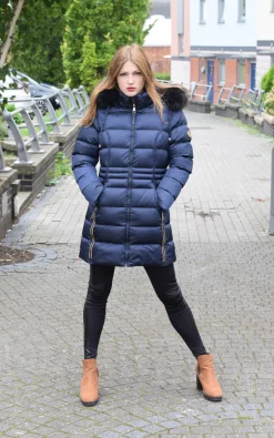 Best Pirce ✔️ Spindle Boutique Spindle ???? Womens Ladies Premium Quality Hooded Long Fur Parka Quilted Padded ???? Coat ⭐