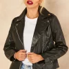 Best Pirce ???? BARNEYS ORIGINALS Minimal Leather Biker Jacket ❤️