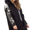 Best reviews of ???? LOES House Sequin Faux Fur Trim Parka Jacket ???? Coat In Black ???? -De La Creme Fashions Shop unnamed file 468