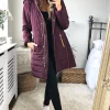 Buy ???? Anastasia Fashions Burgandy Hooded Belted Padded Jacket Parka ????