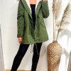 Cheap ???? CY Boutique Oversized Parka ???? Coat With Faux Fur Trim Hood In Green/Pink ???? -De La Creme Fashions Shop unnamed file 488
