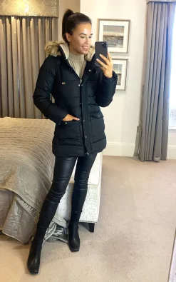 Best deal ???? VM Hooded Parker Jacket In Black ???? -De La Creme Fashions Shop unnamed file 494