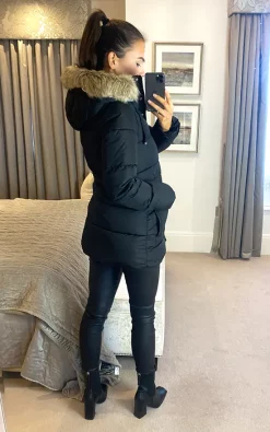 Best deal ???? VM Hooded Parker Jacket In Black ???? -De La Creme Fashions Shop unnamed file 495