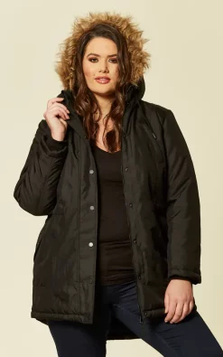 Cheap ???? Juna Rose Plus Size Black Expedition Parka ????