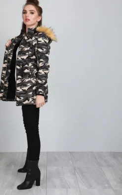 Brand new ???? Oops Fashion Jessie Faux Fur Hooded Camouflage Parka ???? Coat ???? -De La Creme Fashions Shop unnamed file 520