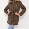 Deals ???? Boutique Store Khaki Drawstring Waist Faux Fur Hooded Parka Jacket ???? -De La Creme Fashions Shop unnamed file 525