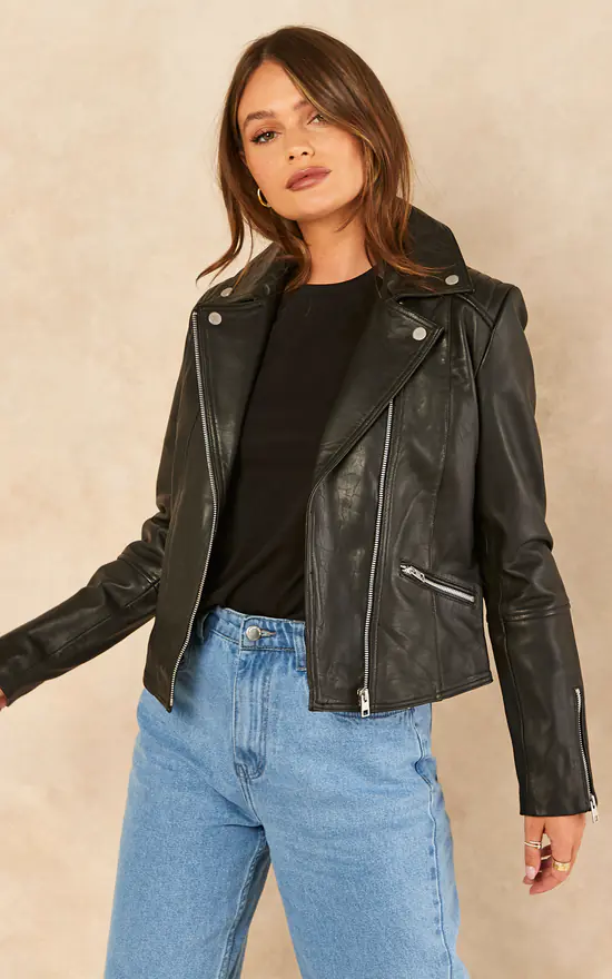 Promo ???? Barneys Originals Belina Real Leather Biker Jacket ???? 4 Promo ???? Barneys Originals Belina Real Leather Biker Jacket ???? - Image 2