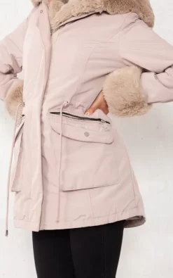 Flash Sale ???? Boutique Store Beige Detachable Faux Fur Drawstring Waist Parka ???? Coat ???? -De La Creme Fashions Shop unnamed file 535