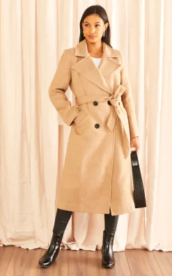 Deals ???? Jenerique Sketch ???? Coat In Camel ????