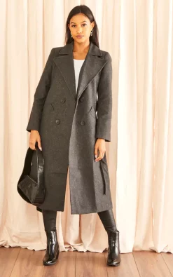 Discount ✔️ Jenerique Sketch ???? Coat In Dark Grey ????