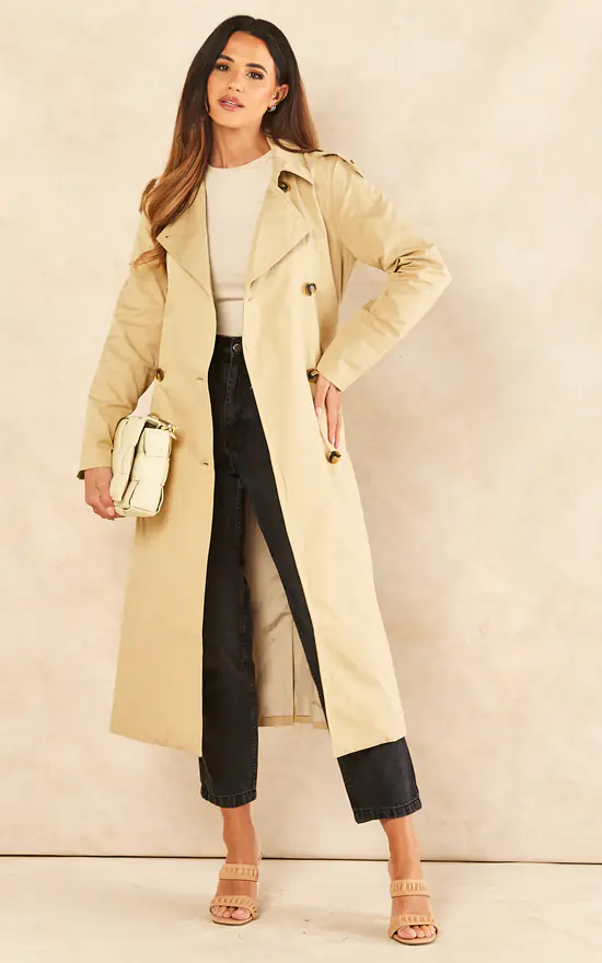 Budget ???? Object Double Breasted Trench ???? Coat In Beige ⭐ 3 Budget ???? Object Double Breasted Trench ???? Coat In Beige ⭐