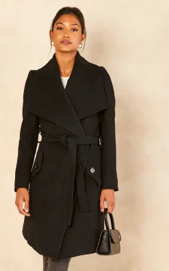 Promo ???? Anastasia Fashions Black Belted Wrap Wool Winter ???? Coat ???? -De La Creme Fashions Shop unnamed file 616