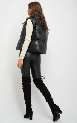 Hot Sale ???? H&L Fashions Black Faux Leather Padded Gilet ???? -De La Creme Fashions Shop unnamed file 63
