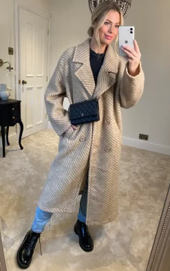 Best Sale ???? Kit And Kaboodal Bristol Stripe ???? Coat Camel ????