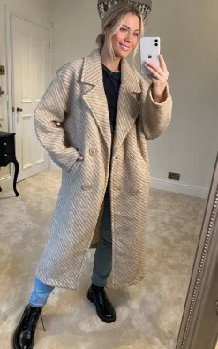 Best Sale ???? Kit And Kaboodal Bristol Stripe ???? Coat Camel ???? -De La Creme Fashions Shop unnamed file 638