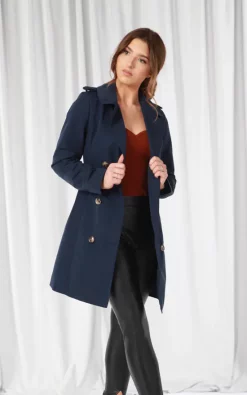 Best Sale ???? Double Second Navy Fitted Trench ???? Coat ???? -De La Creme Fashions Shop unnamed file 650