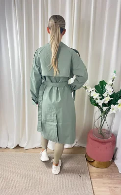 Promo ✨ Unscripted Sage Green Longline Trench ???? Coat ???? -De La Creme Fashions Shop unnamed file 658