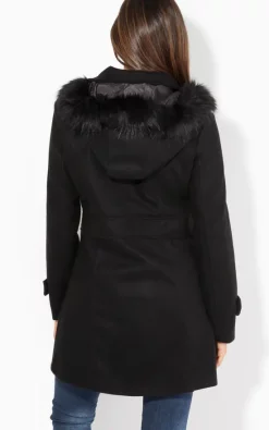 New ✔️ KRISP Hooded Rockabilly Black Duffle ???? Coat ???? -De La Creme Fashions Shop unnamed file 673