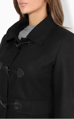 New ✔️ KRISP Hooded Rockabilly Black Duffle ???? Coat ???? -De La Creme Fashions Shop unnamed file 674