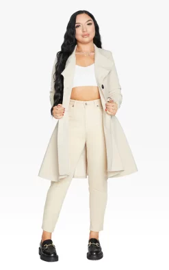 Wholesale ???? De La Creme Fashions Spring/Summer Fit And Flare Skater ???? Coat (Stone) ????