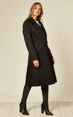 Budget ⌛ De La Creme Fashions Ruby Black Military Duster Trench ???? Coat ???? -De La Creme Fashions Shop unnamed file 696