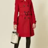 Flash Sale ???? De La Creme Fashions Piper Red Wool Blend Trench ???? Coat ❤️