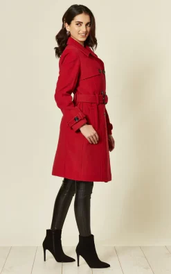 Flash Sale ???? De La Creme Fashions Piper Red Wool Blend Trench ???? Coat ❤️ -De La Creme Fashions Shop unnamed file 700