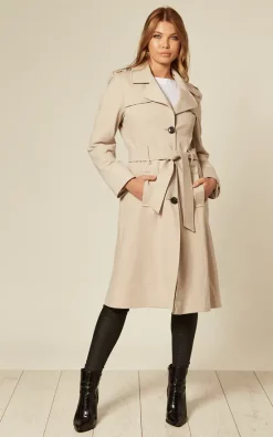Promo ⌛ De La Creme Fashions Ruby Stone Military Duster Trench ???? Coat ????