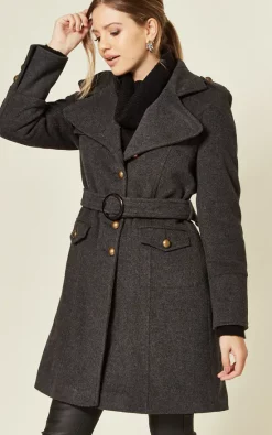 Flash Sale ⭐ De La Creme Fashions Naomi Grey High Neck Belted ???? Coat ✔️ -De La Creme Fashions Shop unnamed file 747